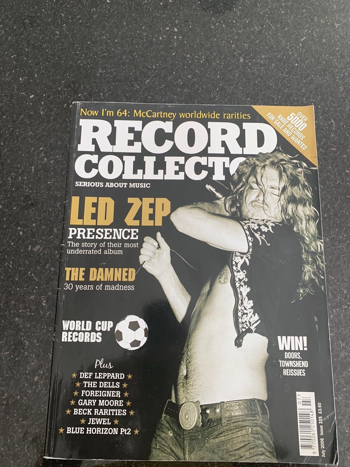 RECORD COLLECTOR MAGAZINE ~ JULY 2006 ISSUE: 325 LED ZEP THE DAMNED DEF LEPPARD