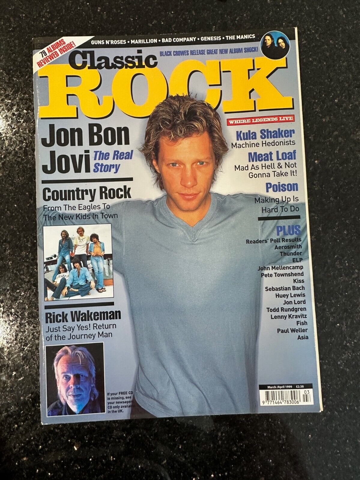 Classic Rock Magazine Issue 3 - March/April 1999 - Jon Bon Jovi The Eagles