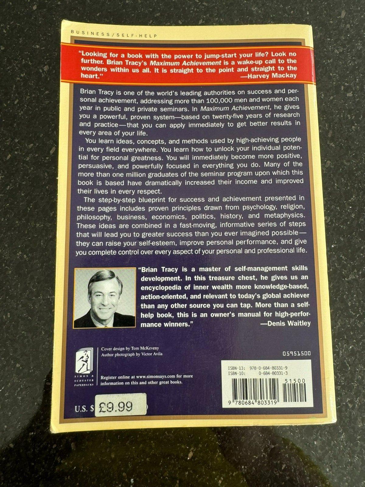 Maximum Achievement: Strategies and Skills That Wil... by Tracy, Brian Paperback