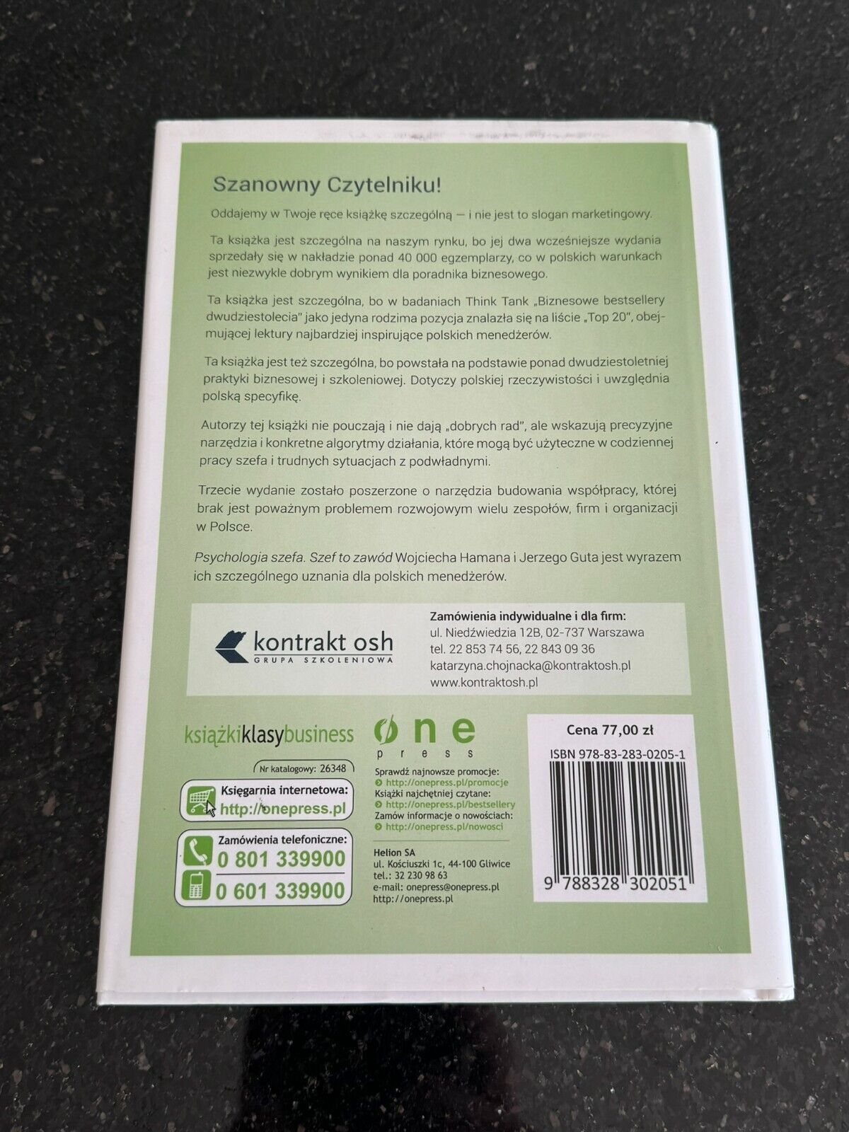 Psychologia szefa Szef to zawód (zawod) JERZY GUT WOJCIECH HAMAN #