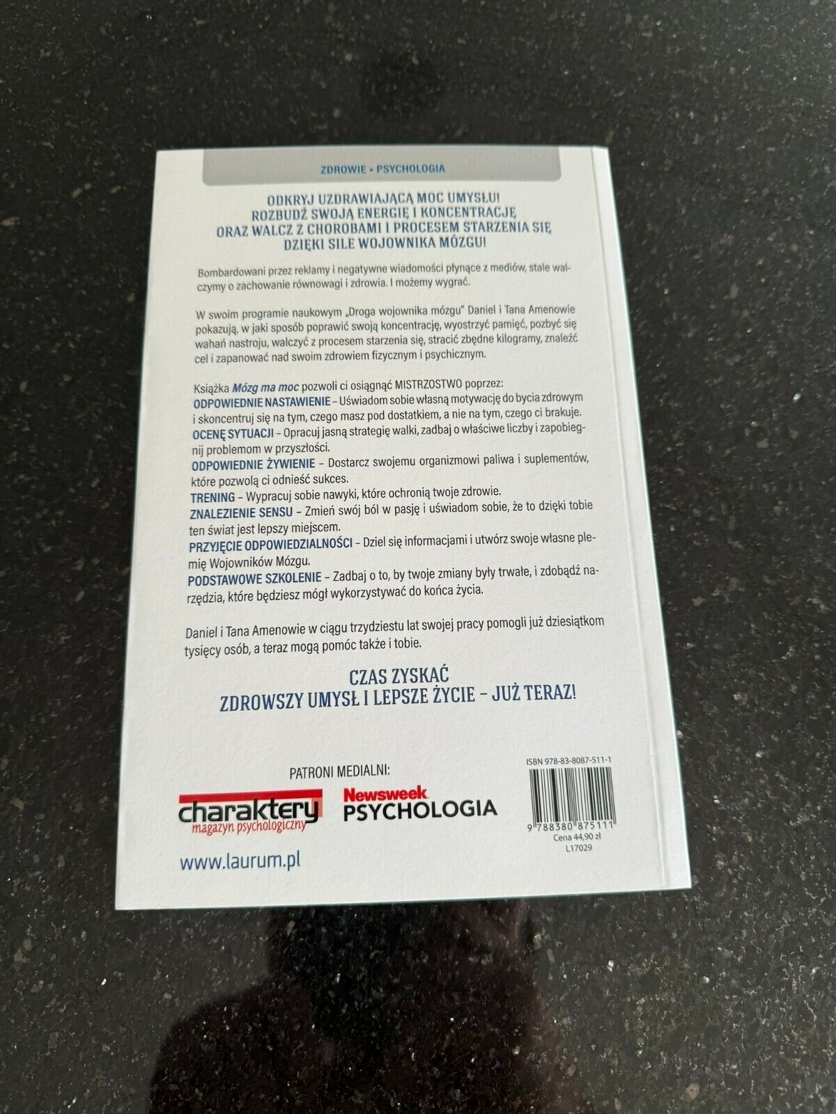 Daniel G Amen Tana Amen - MÓZG (Mozg) MA MOC przez umysł do zdrowia Polish Book