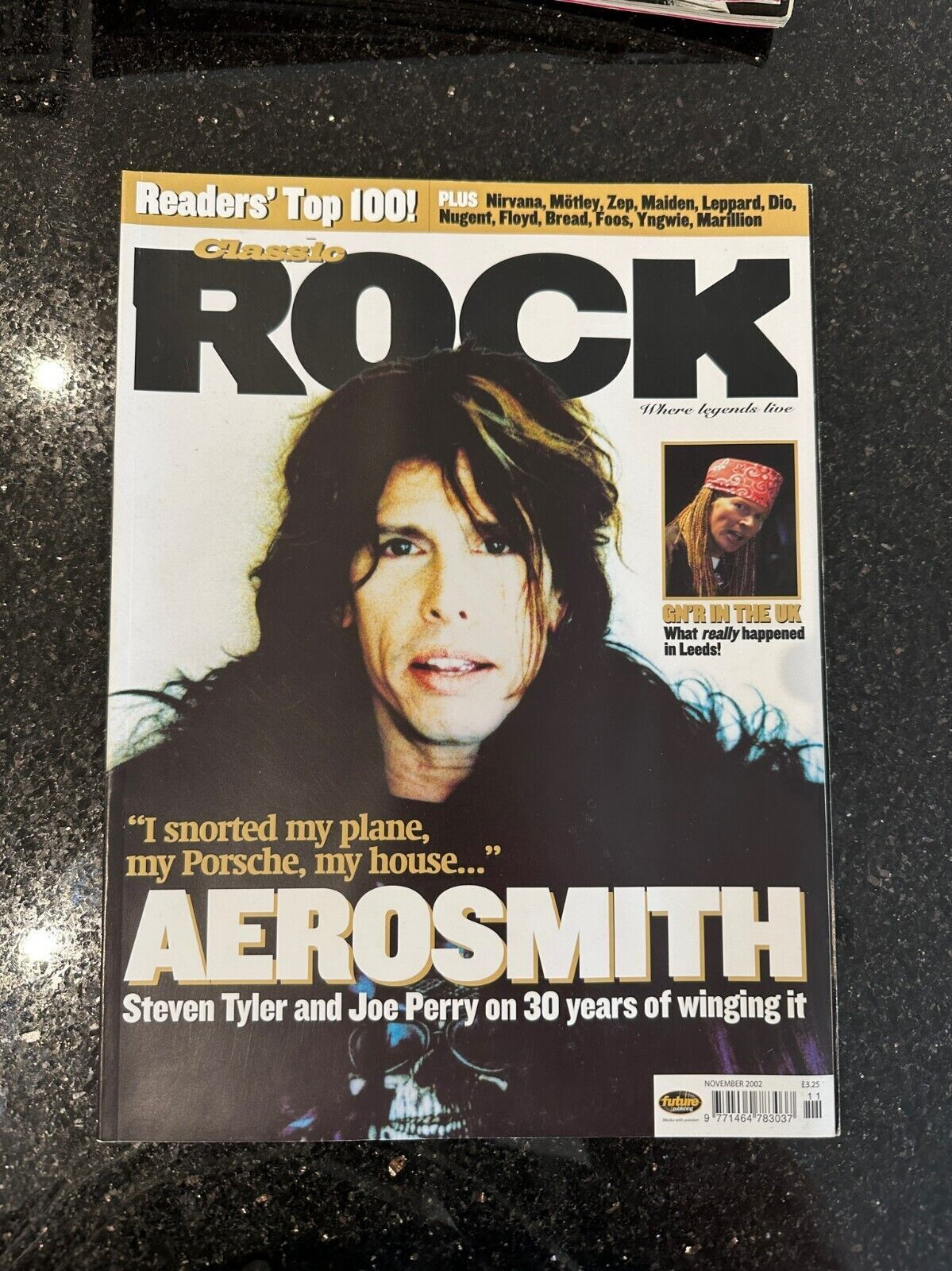 Classic Rock Magazine Issue 46 NOV 2002 - AEROSMITH + GN'R + Dio + Bread