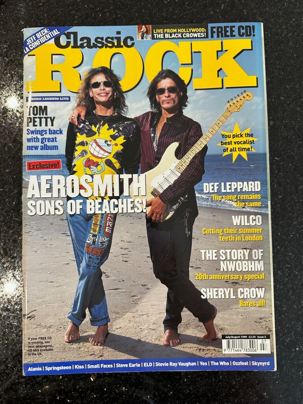 Classic Rock Magazine Issue 5 - July/Aug 1999 - Steven Tyler Joe Perry Aerosmith