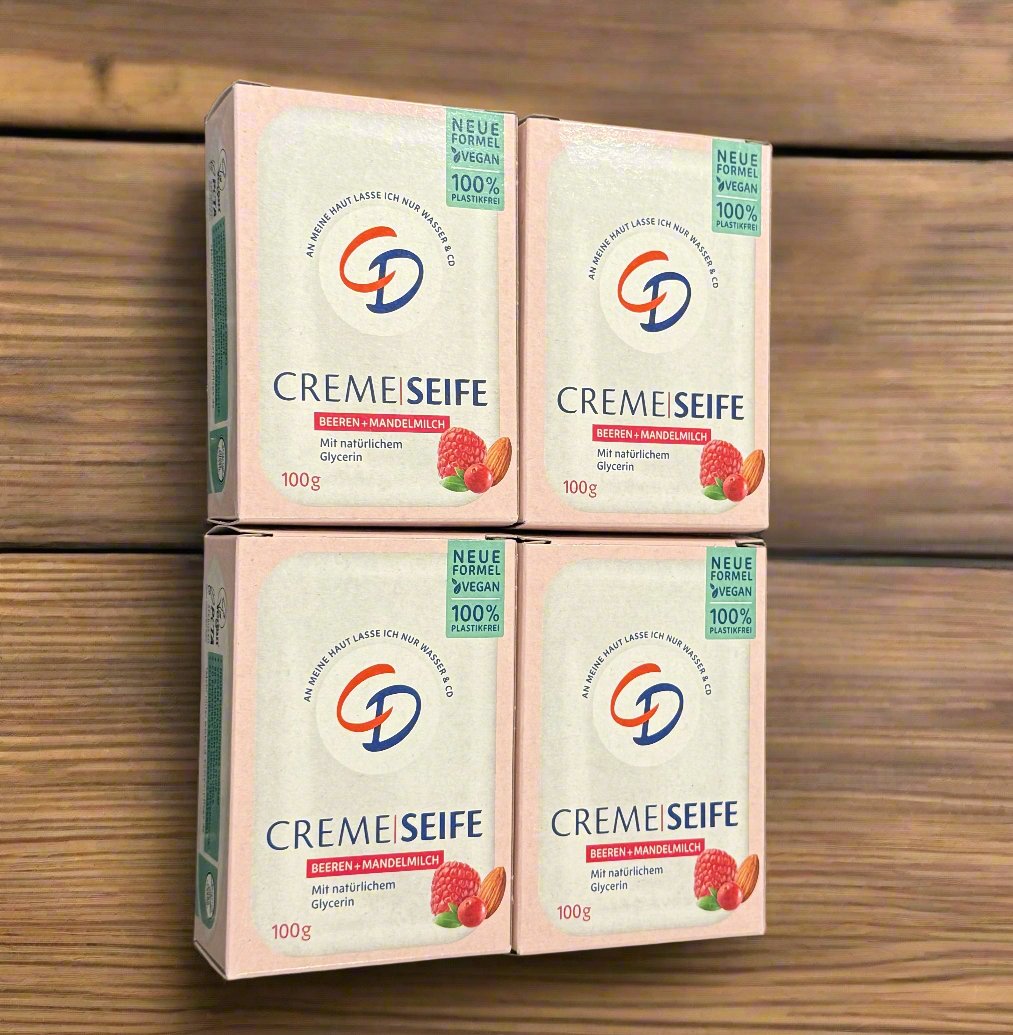 4x 100g CD Berries & Almond mild solid soap 🛁 NEXT DAY SHIPPING Manufactured in Germany