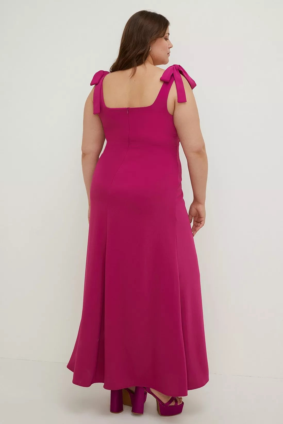 Oasis Curve Premium Crepe Tie Shoulder Midi Dress - Size 20