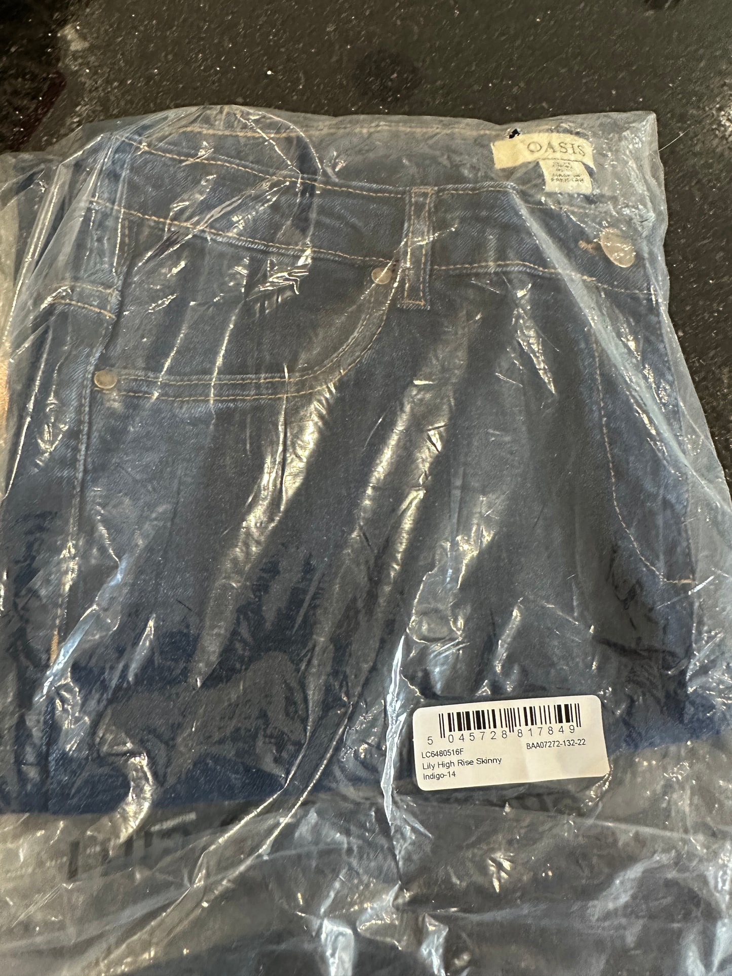 Oasis Lily High Rise Skinny Jean Blue - Size 14