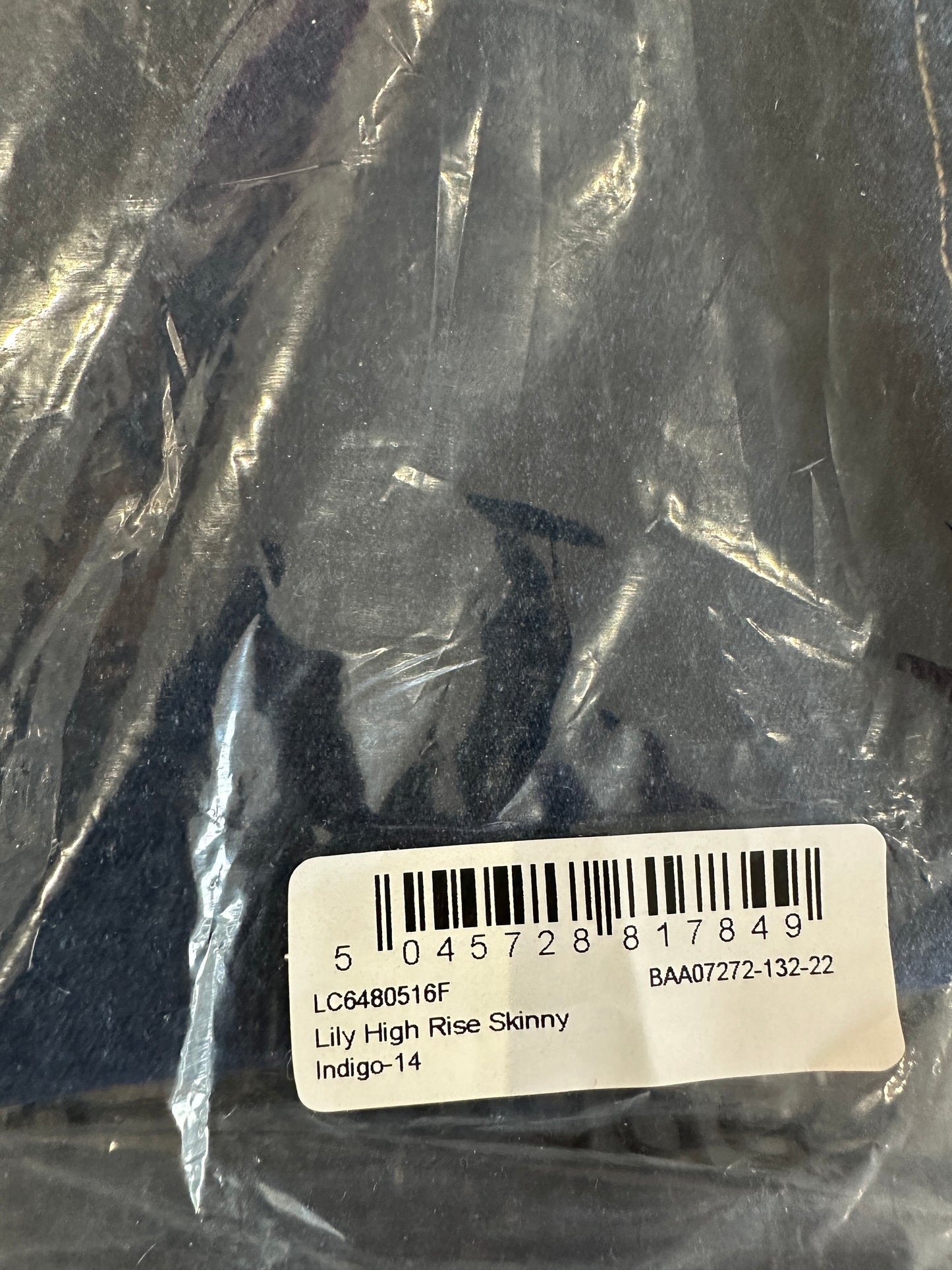 Oasis Lily High Rise Skinny Jean Blue - Size 14