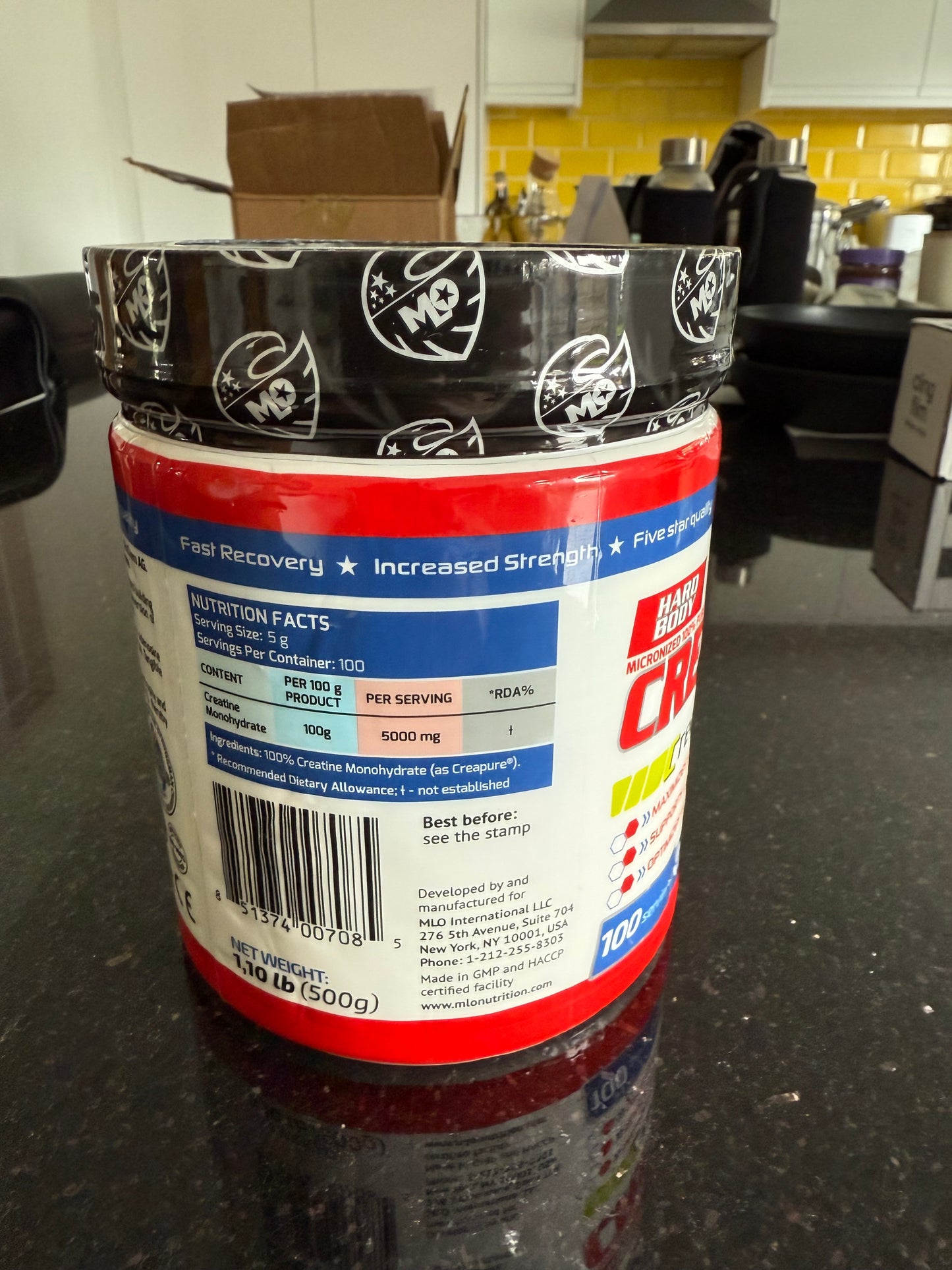 MLO Creatine Monohydrate - 500g No GMO No Additives