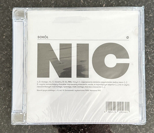 Sokol - Nic |CD |Polski Hip Hop |Polish Hip Hop Zip Sklad | PROSTO
