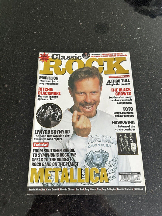 Classic Rock Magazine Issue 7 - Autumn Spec. 1999 James Hetfield Metallica Rare