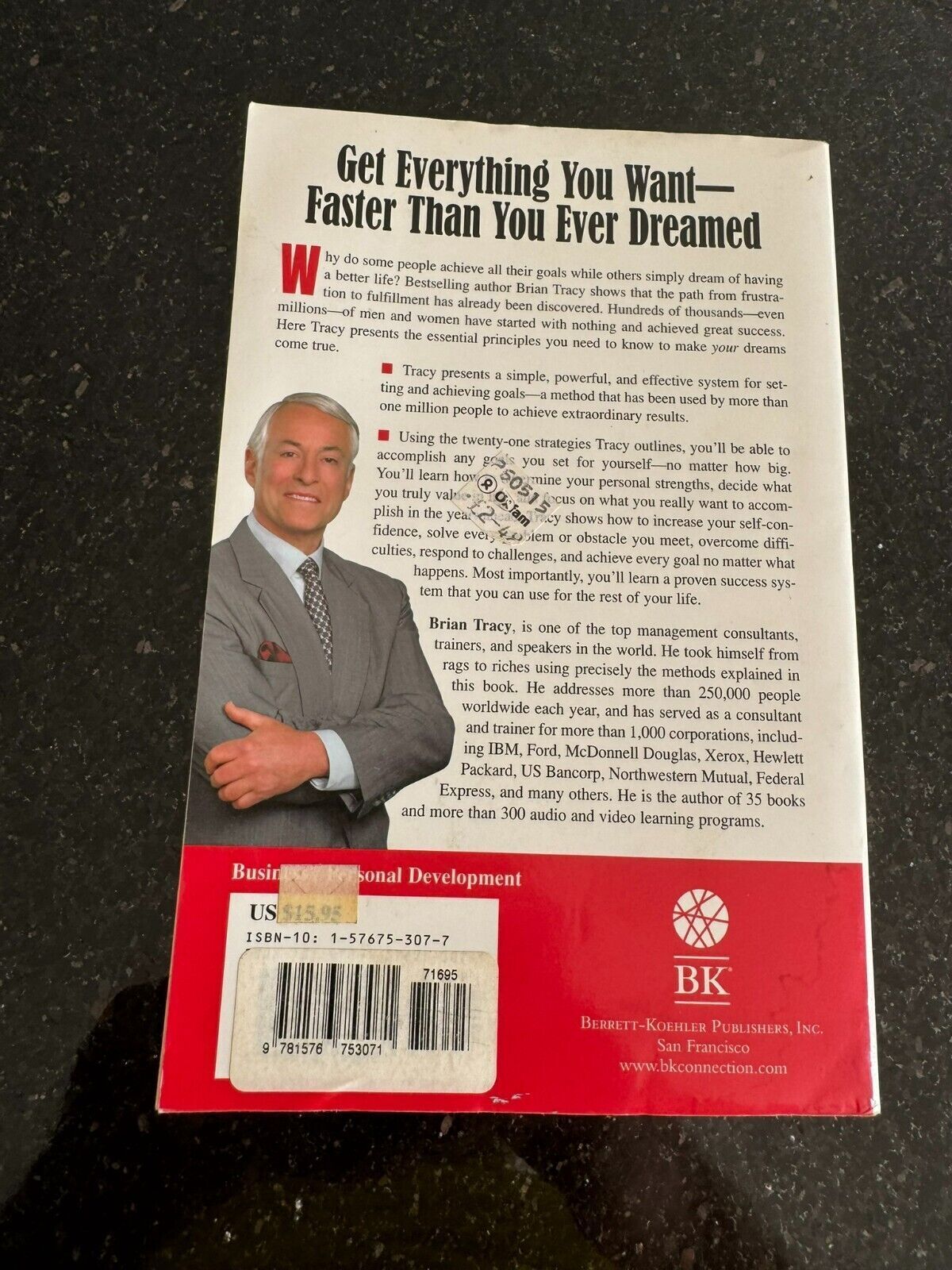 Goals!: How to Get Everything You Want -- Faster Tha... by Brian Tracy Paperback