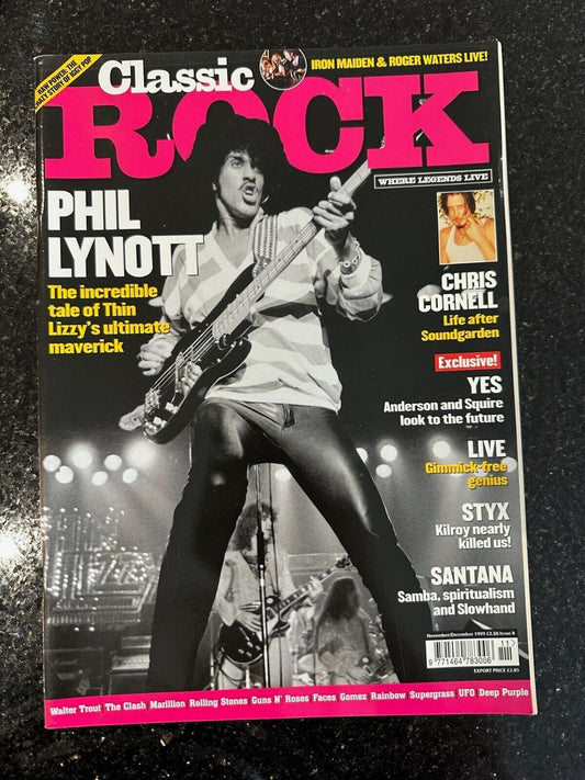 Classic Rock Magazine Issue 8 - Nov -Dec 1999 - Thin Lizzy,Yes,Santana,Iggy Rare