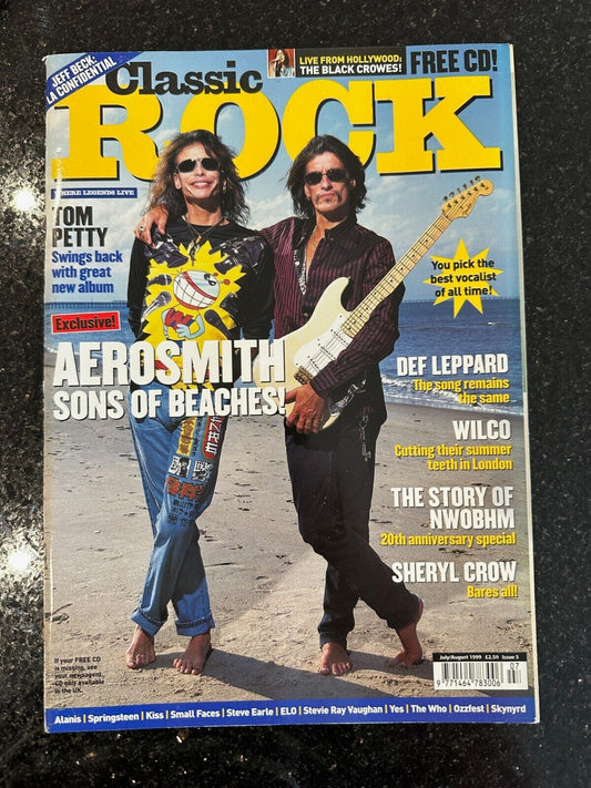 Classic Rock Magazine Issue 5 - July/Aug 1999 - Steven Tyler Joe Perry Aerosmith
