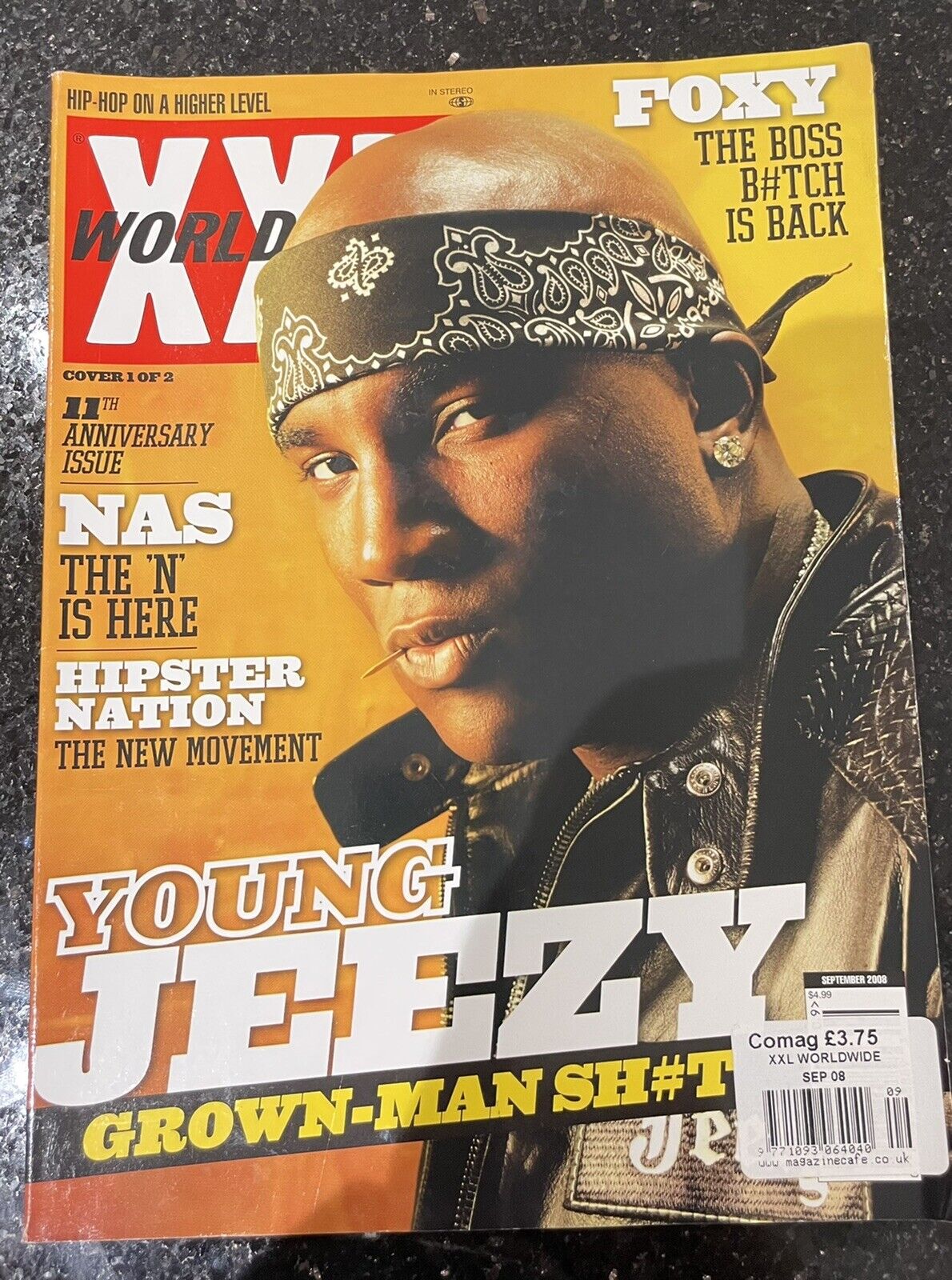 XXL Hip Hop Magazine September 2008 Foxy Brown Nas Young Jeezy