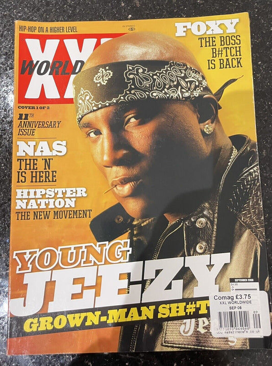 XXL Hip Hop Magazine September 2008 Foxy Brown Nas Young Jeezy