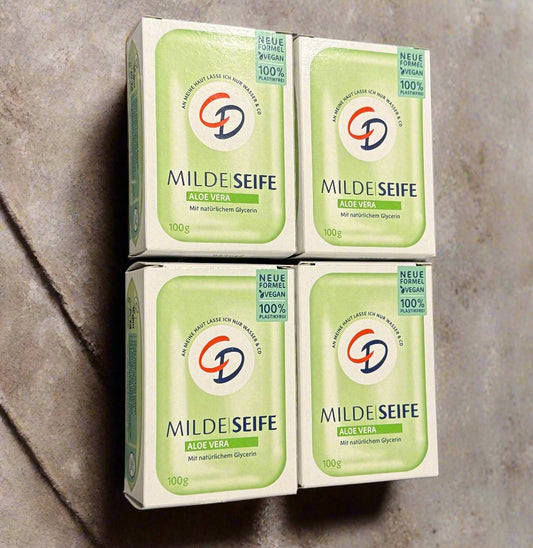 4x 100g CD Aloe Vera mild solid soap 🛁 NEXT DAY SHIPPING Manufactured in Germany