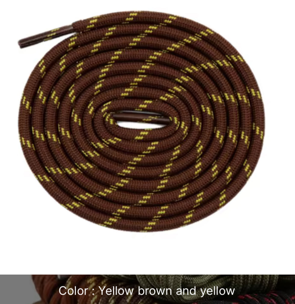 Shoe/Boot Laces round 4mm Strong for Hiking/Work/Casual