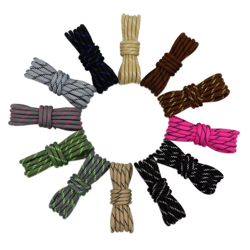 Shoe/Boot Laces round 4mm Strong for Hiking/Work/Casual