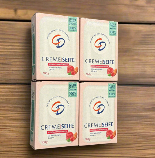 4x 100g CD Berries & Almond mild solid soap 🛁 NEXT DAY SHIPPING Manufactured in Germany