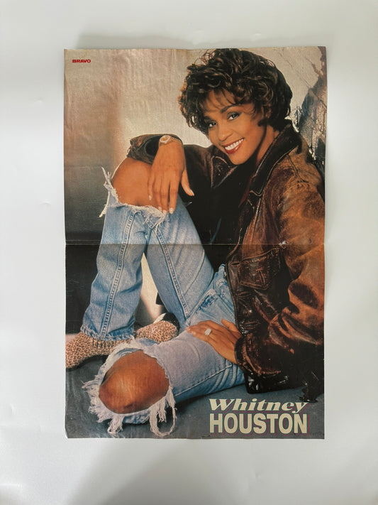 Whitney Houston Medium Sized Old School Poster - RARE