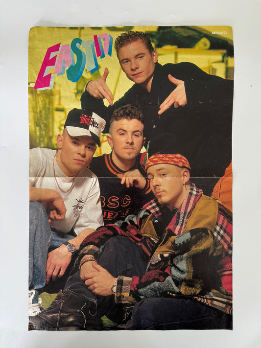 East 17 Medium Sized Old School Poster - RARE