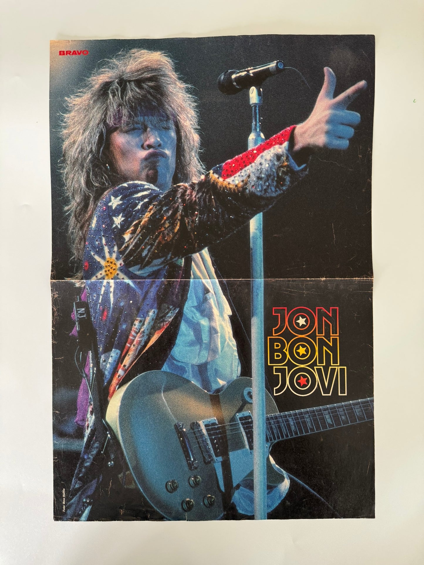 Jon Bon Jovi Medium Sized Old School Poster - RARE