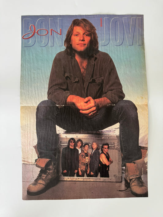 Jon Bon Jovi Medium Sized Old School Poster - RARE