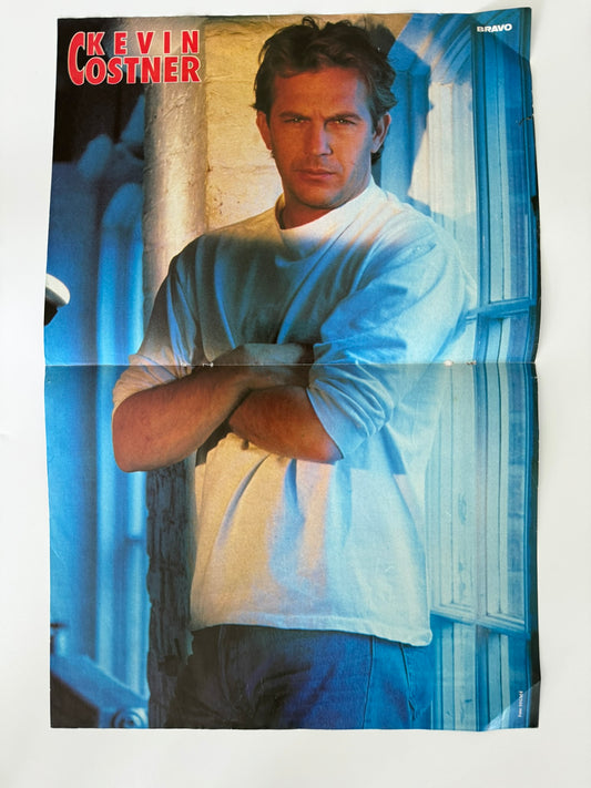 Kevin Costner Medium Sized Old School Poster - RARE