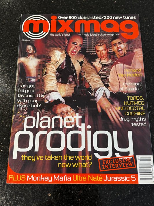 Mixmag Magazine planet:Prodigy September 1998 (Rare)