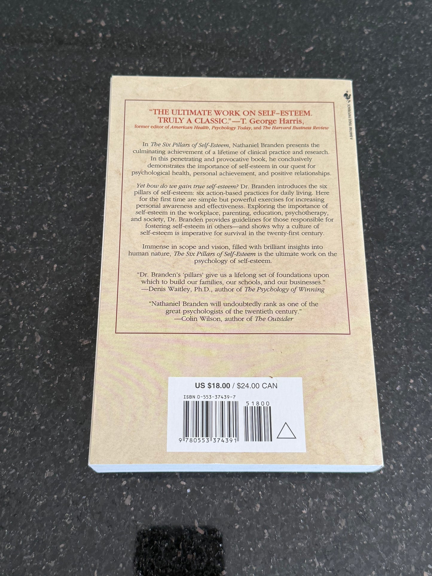 Nathaniel Branden Six Pillars of Self-Esteem (Paperback)