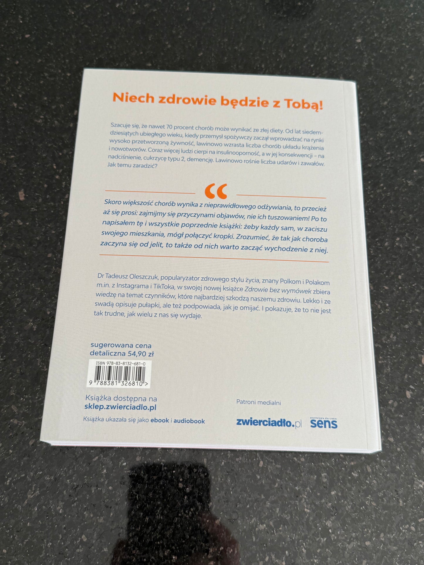 Polish 🇵🇱 Book - Dr. Tadeusz Oleszczuk - Zdrowie bez wymowek (wymówek) Polska Ksiazka